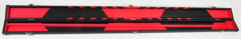 Peradon Three-Quarter Black/Red Arrow Patterned Leather Effect Case (Open)