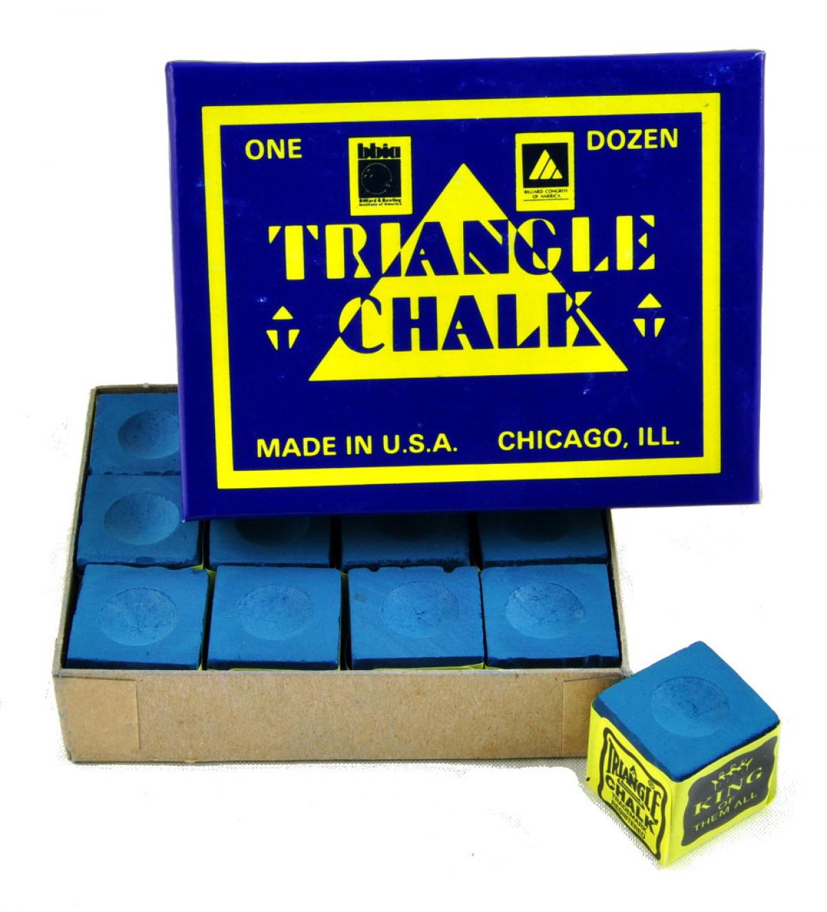 Triangle chalk (dozen cubes, blue)